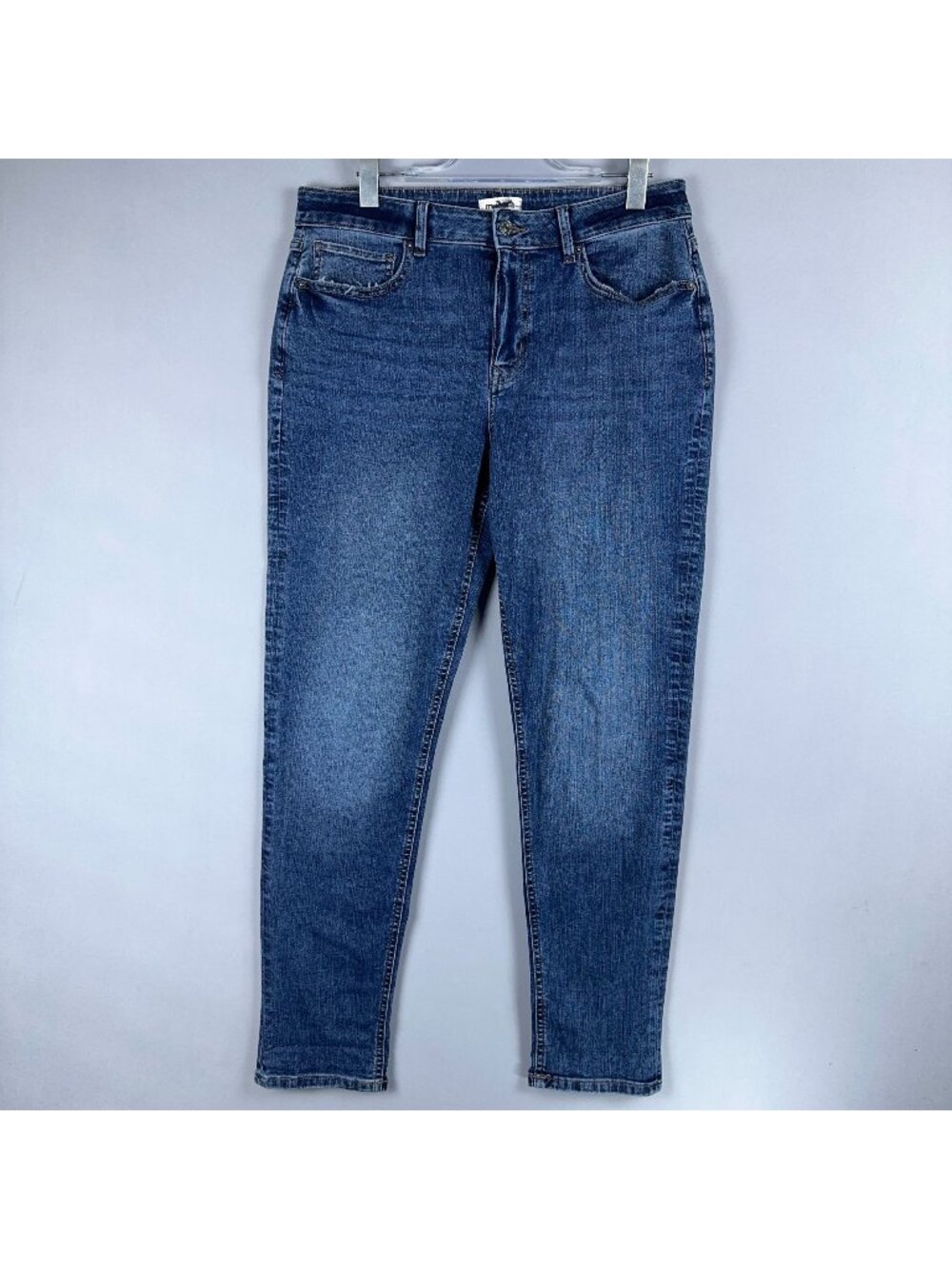 Mjeans By Maurices Womens Mid-Rise Stretch Denim Jeans Size 14 Regular Blue